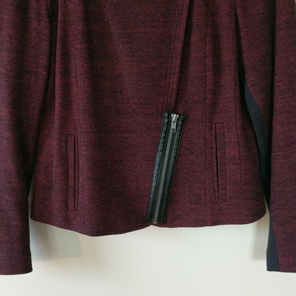 Coldwater Creek Maroon Biker-Chic Jacket - Picture 3 of 8